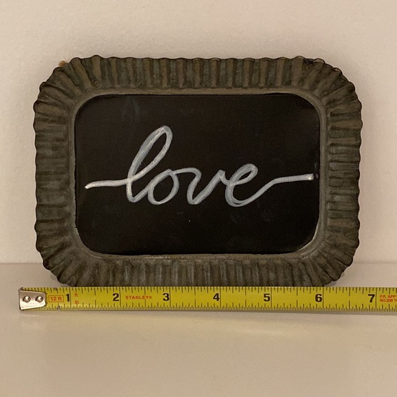 Rippled tin chalkboard metal farmhouse sign - Picture 4 of 4